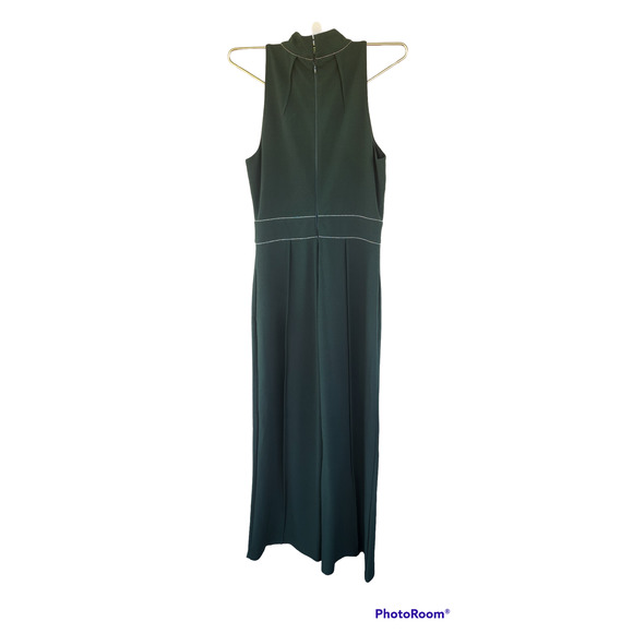 NWOT NEW Badgley Mischka Platinum Emerald Green Wide Leg Jumpsuit Size 4 - Picture 2 of 16